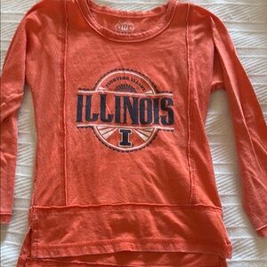 Illinois Kids Orange Long Sleeve Shirt